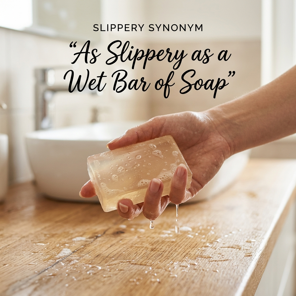 Slippery Synonym: As Slippery as a Wet Bar of Soap