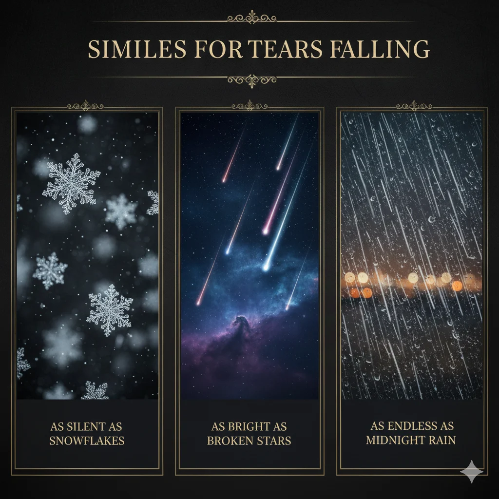 Similes for Tears Falling