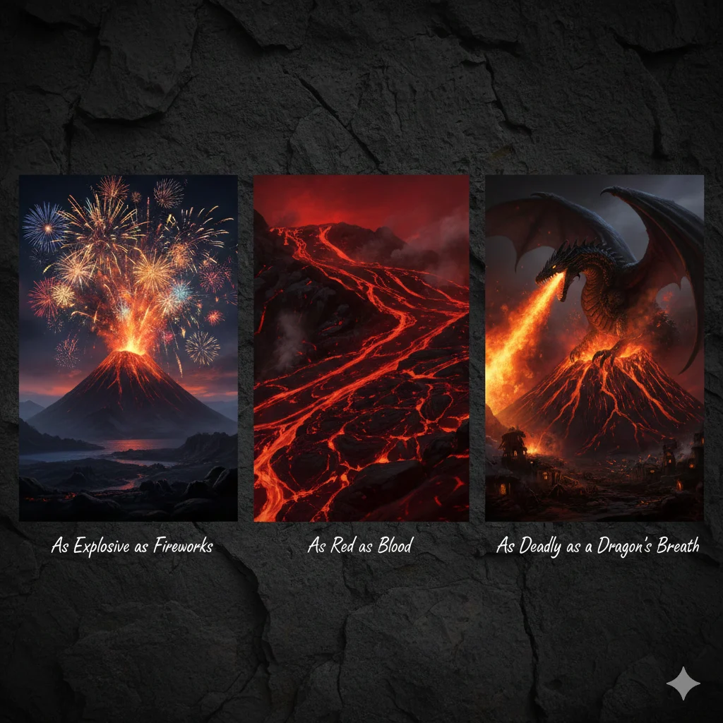 Similes for Volcanoes