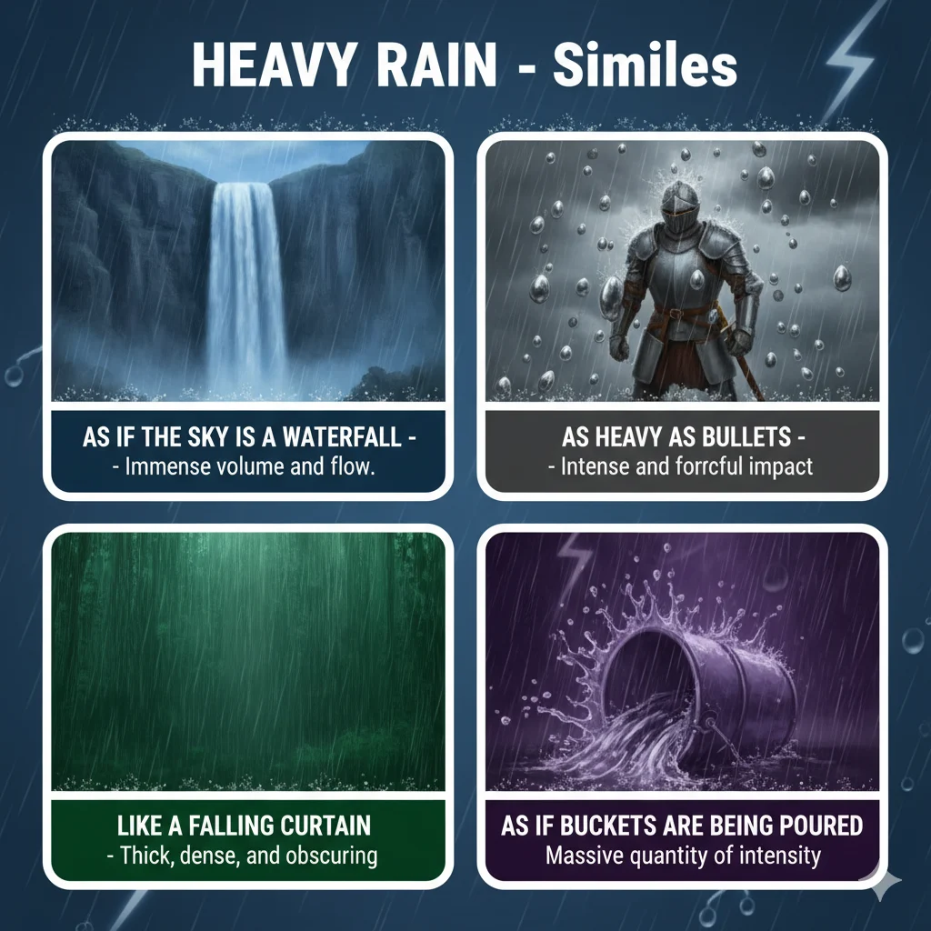 Similes for Heavy Rain
