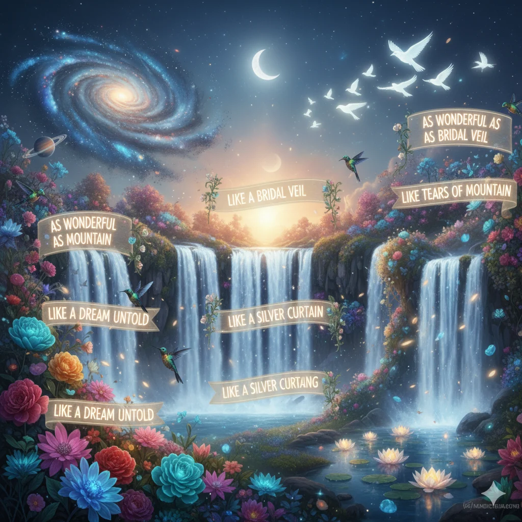 Similes for Waterfalls