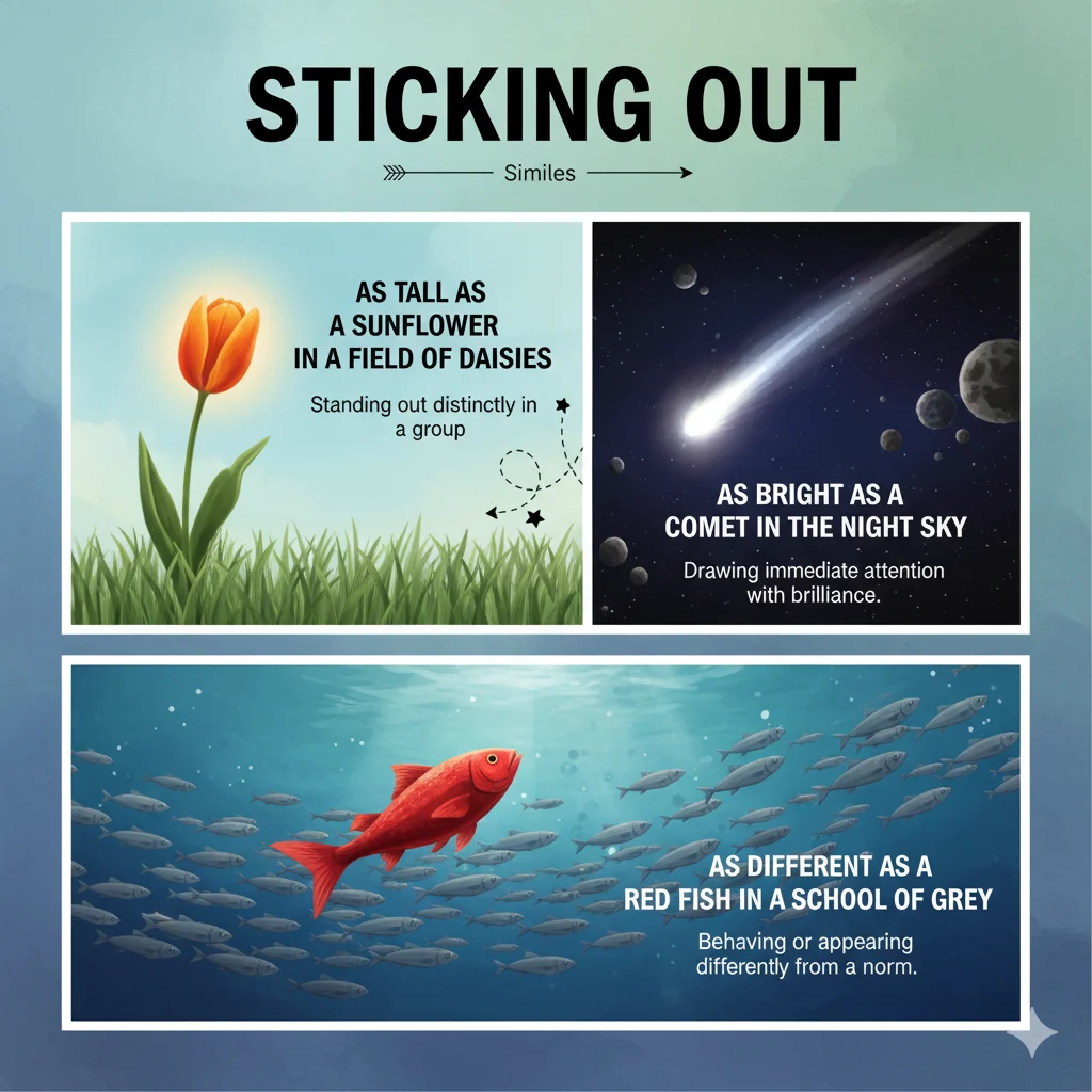 Similes for Sticking Out