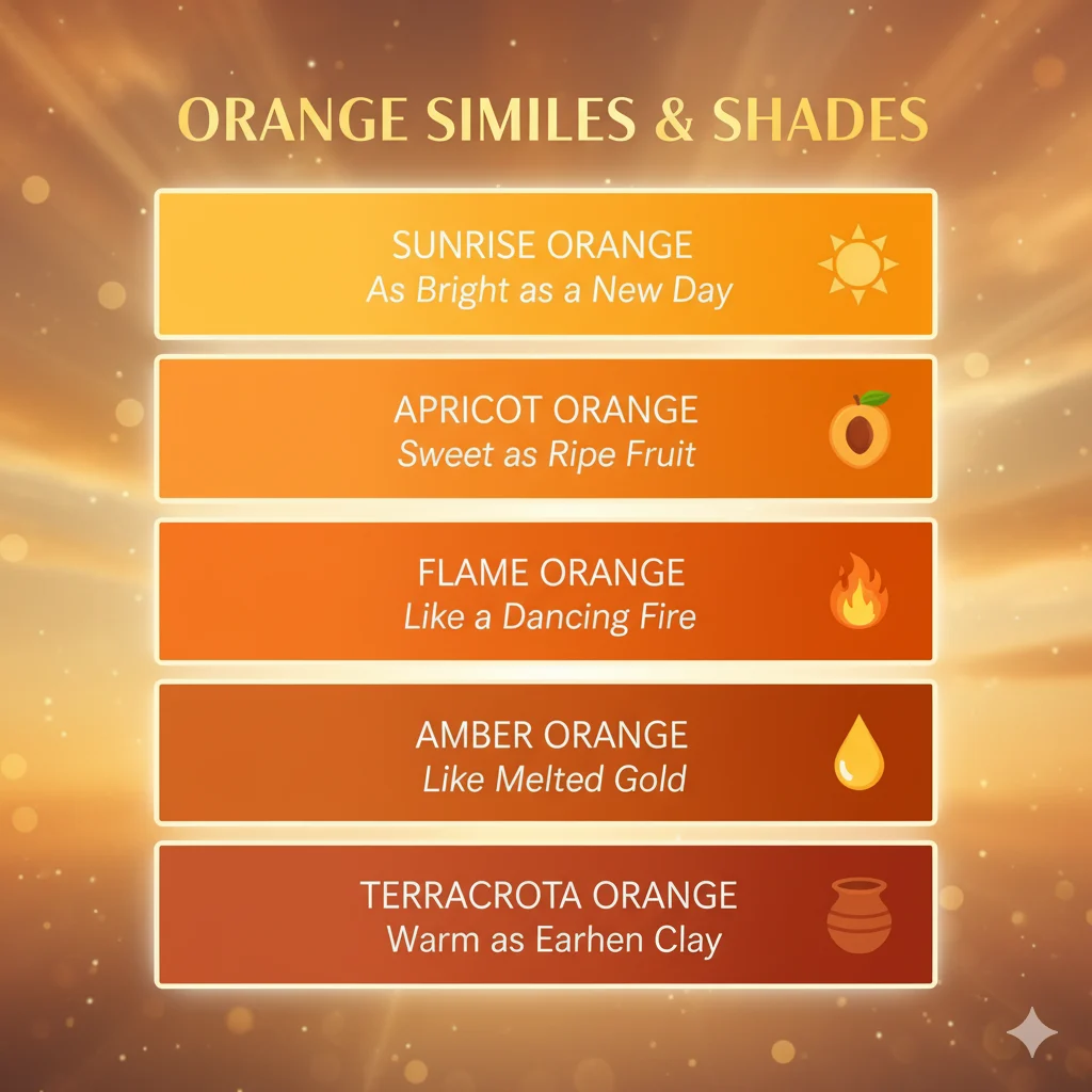 Similes for the Color Orange
