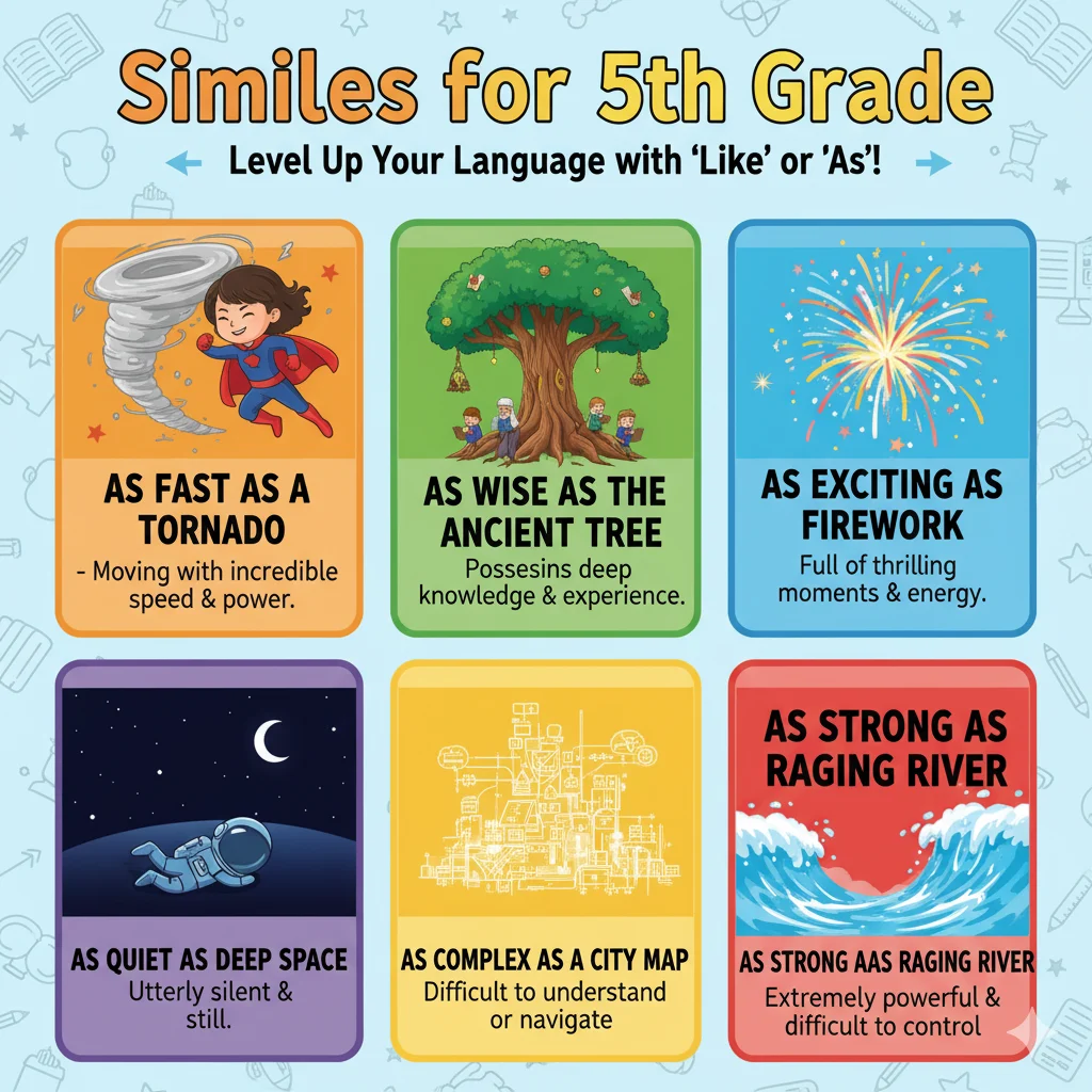 5th Grade Similes Examples for Kids