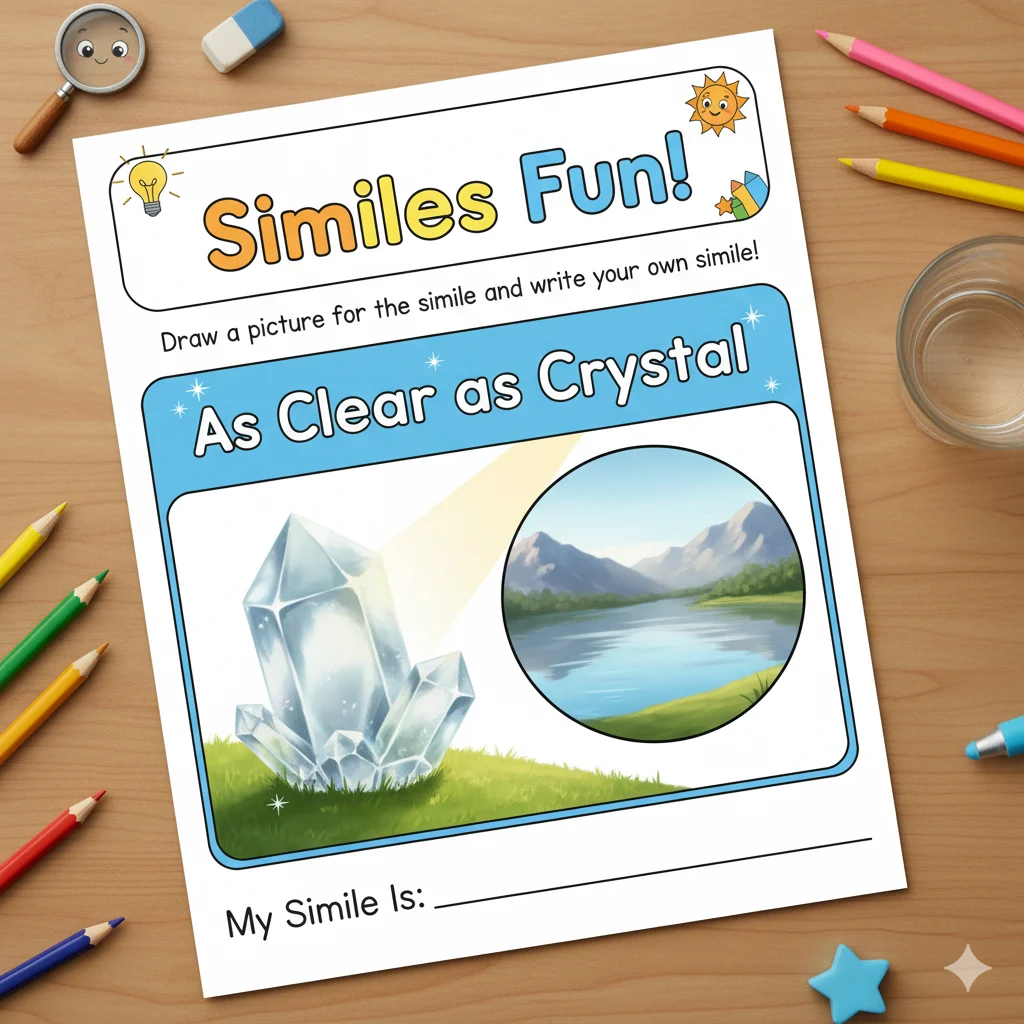 Similes Worksheet for Class 3