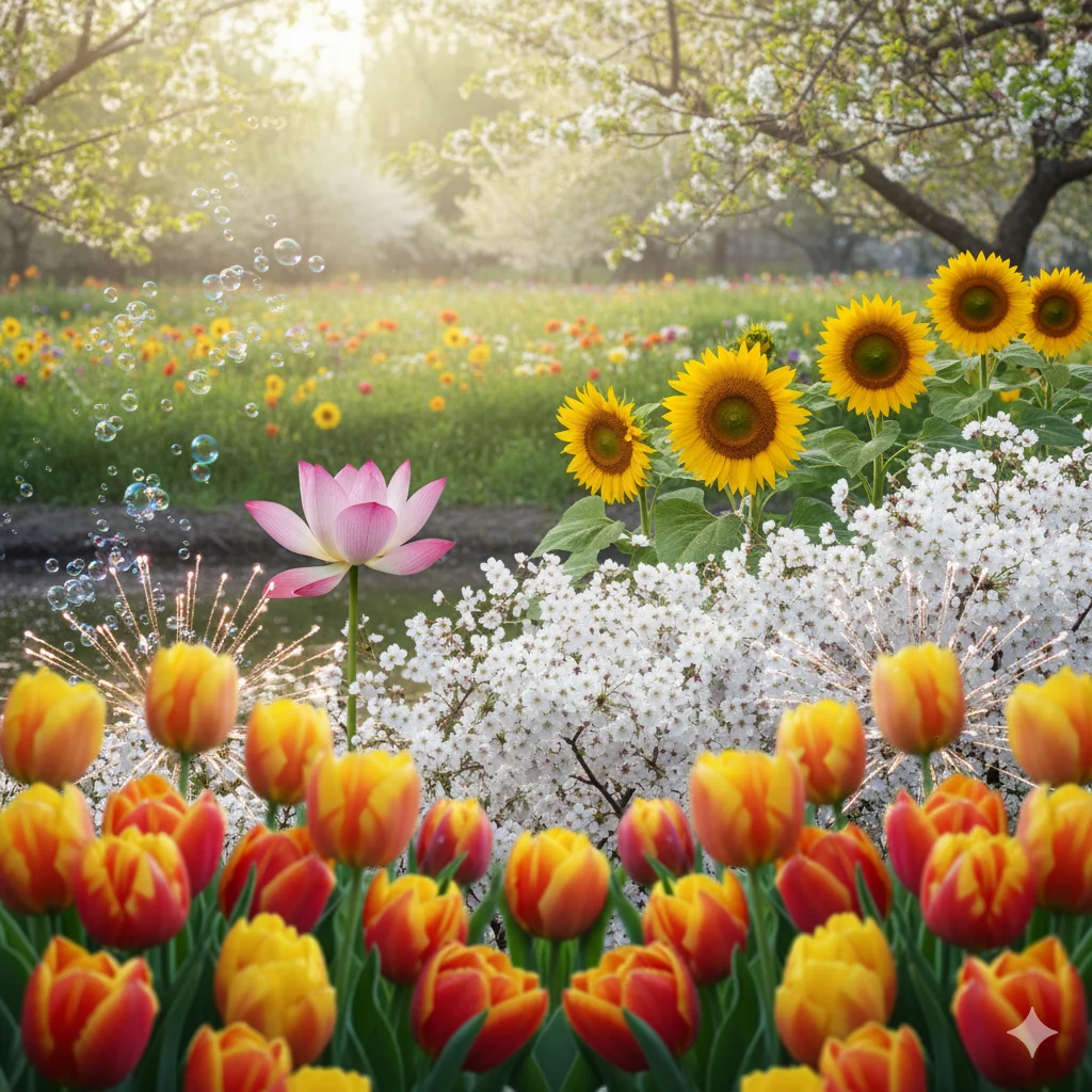 Similes for Flowers Blooming