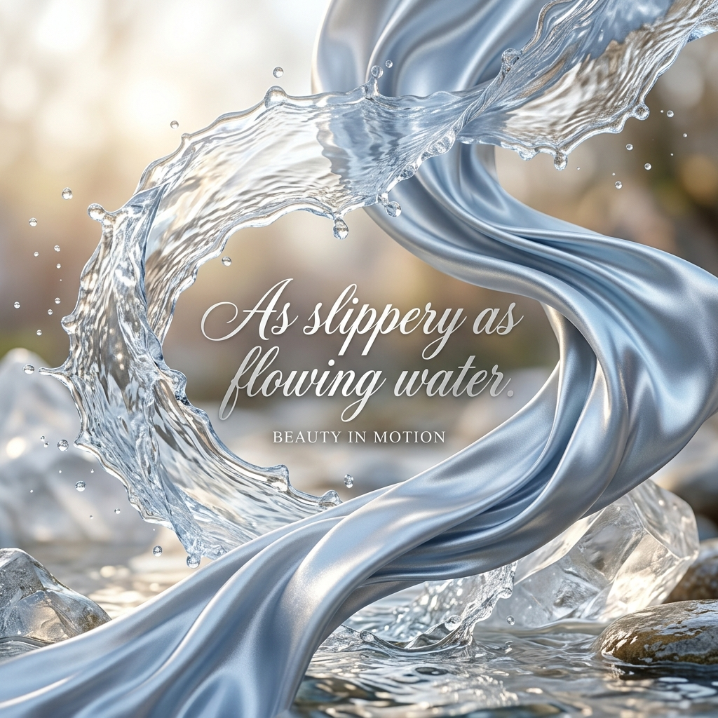 As slippery as flowing water