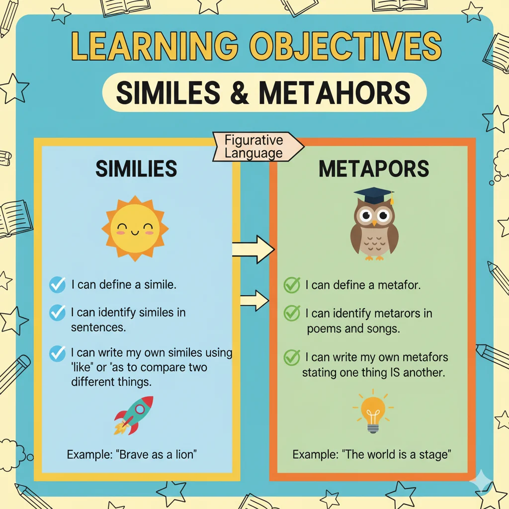Learning Objectives for Similes and Metaphors