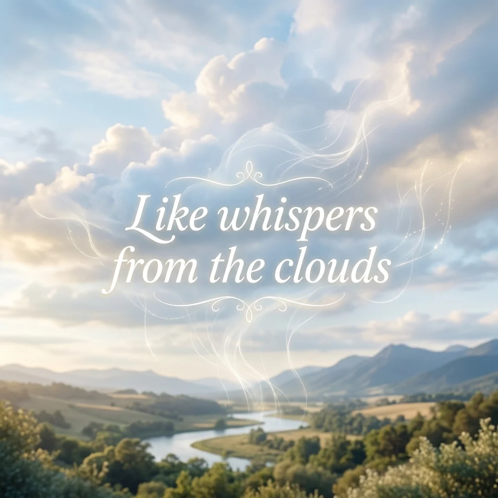 Like whispers from the clouds