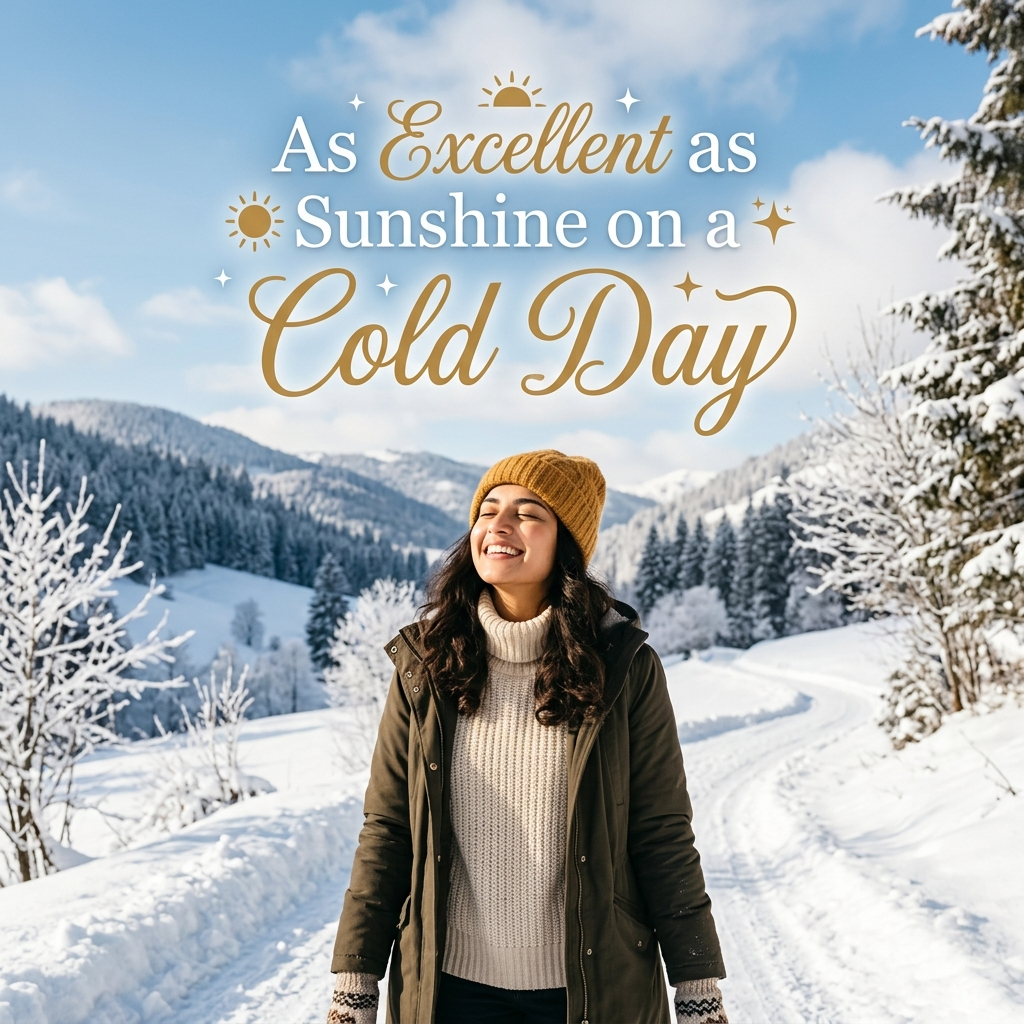 As Excellent as Sunshine on a Cold Day