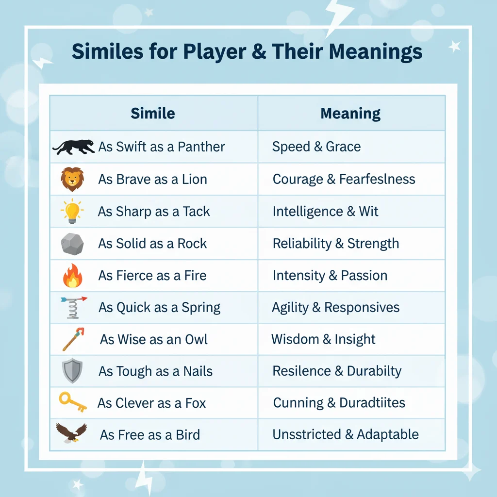 Similes for Player