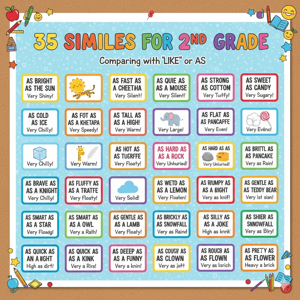Similes for 2nd Grade