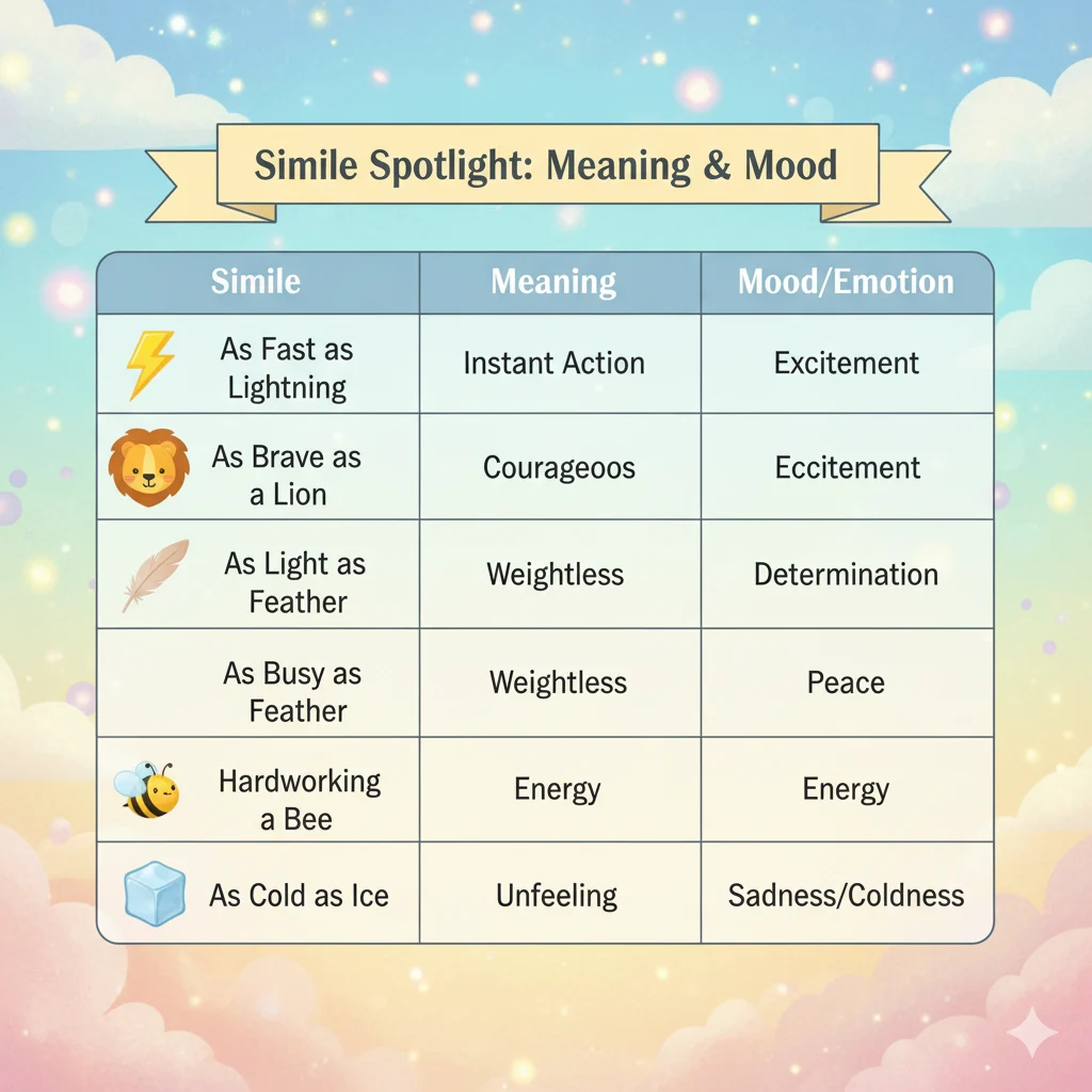 Similes for Faster Than