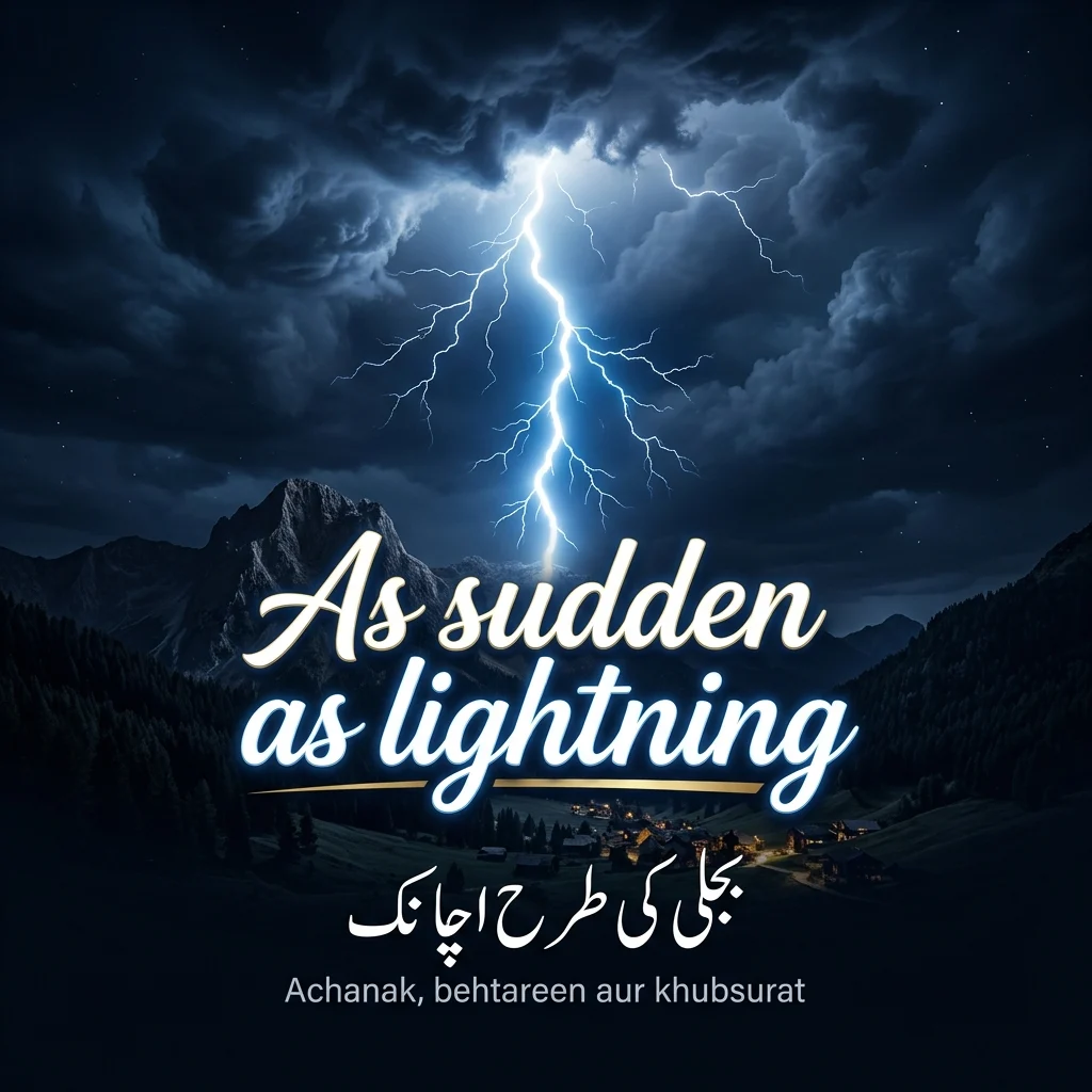 As sudden as lightning