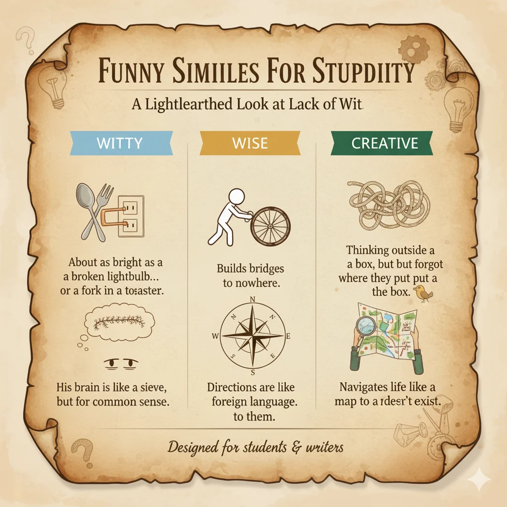 Funny Similes for Stupidity