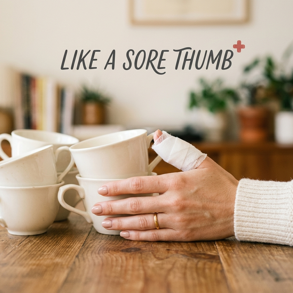 Like a sore thumb