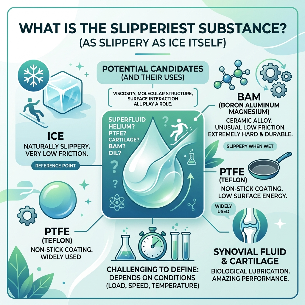 What Is the Slipperiest Substance: As Slippery as Ice Itself