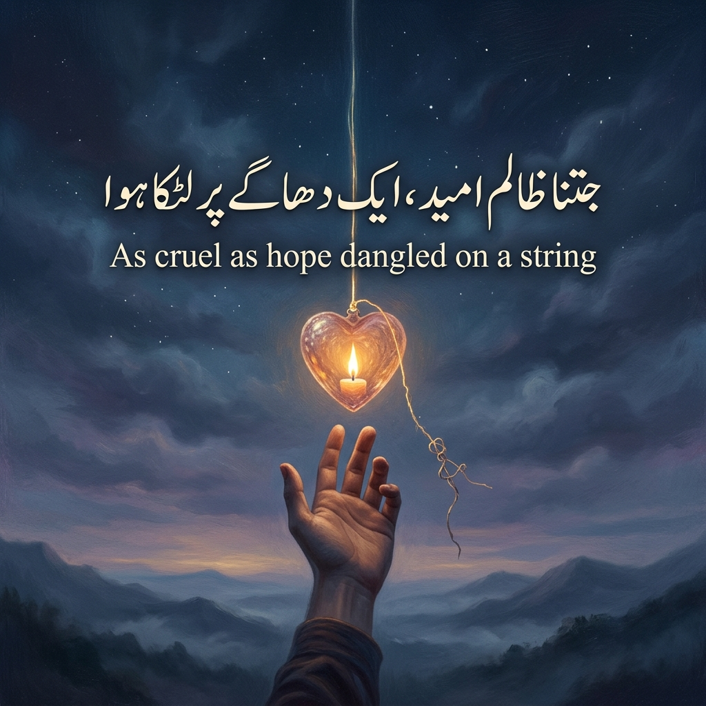 As cruel as hope dangled on a string