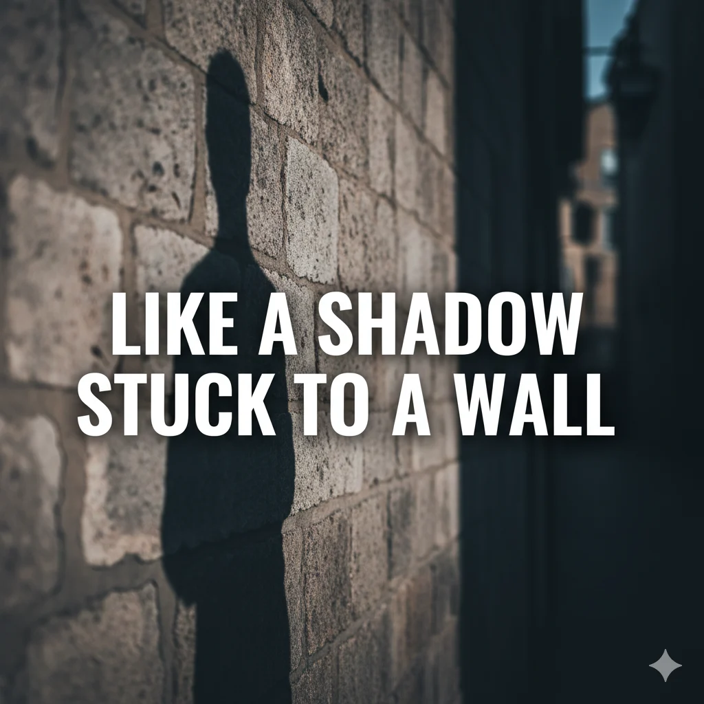 Like a shadow stuck to a wall