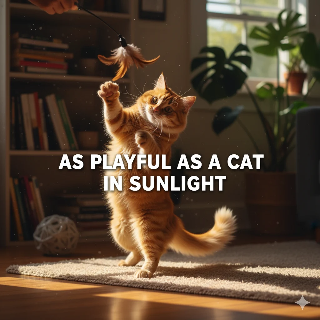 As playful as a cat in sunlight
