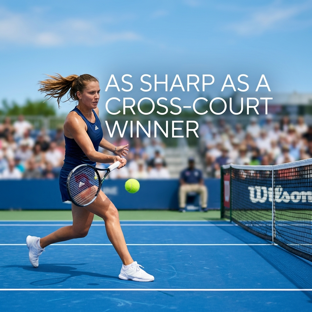 As sharp as a cross-court winner