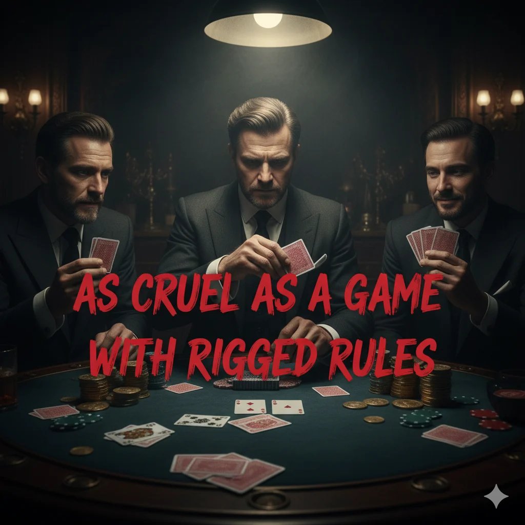 As cruel as a game with rigged rules
