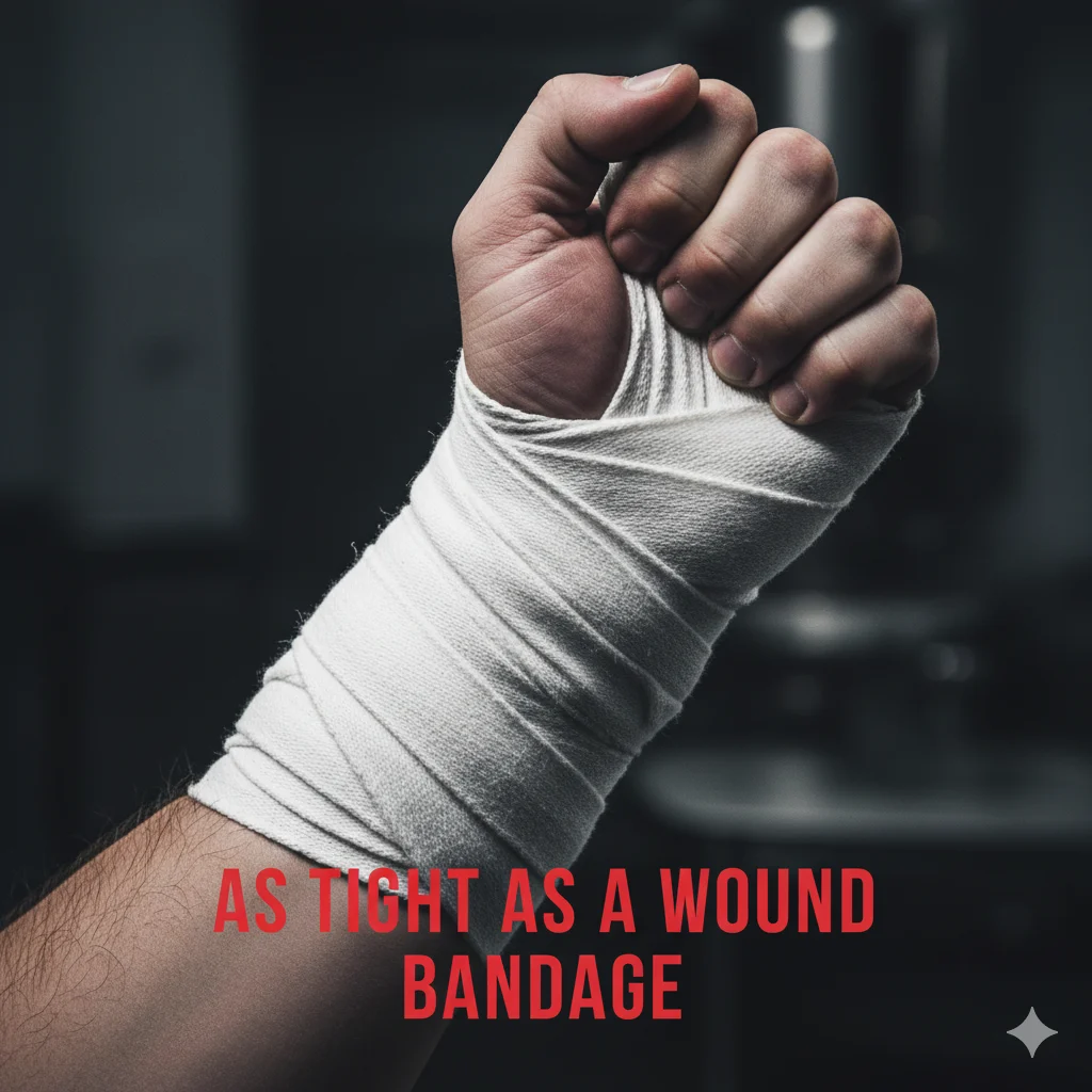 As tight as a wound bandage