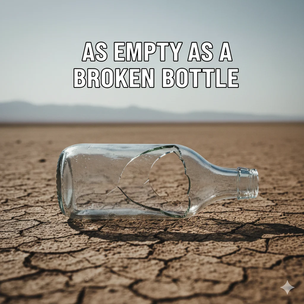 As empty as a broken bottle