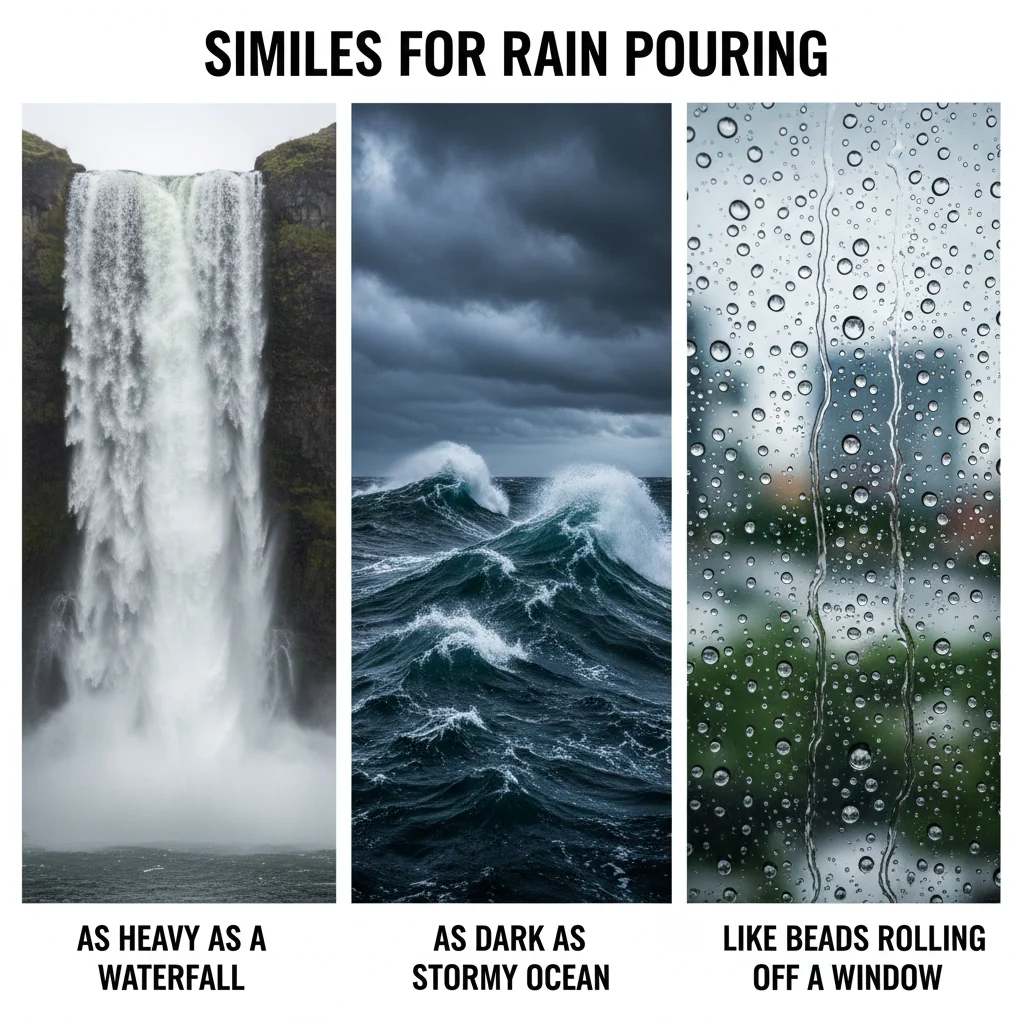 Similes for Rain Pouring