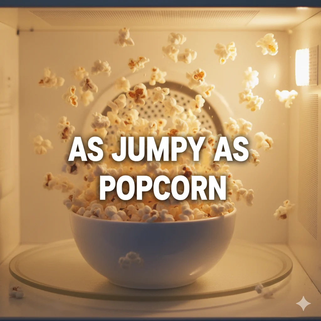 As jumpy as popcorn