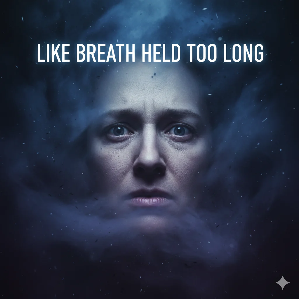  Like breath held too long 