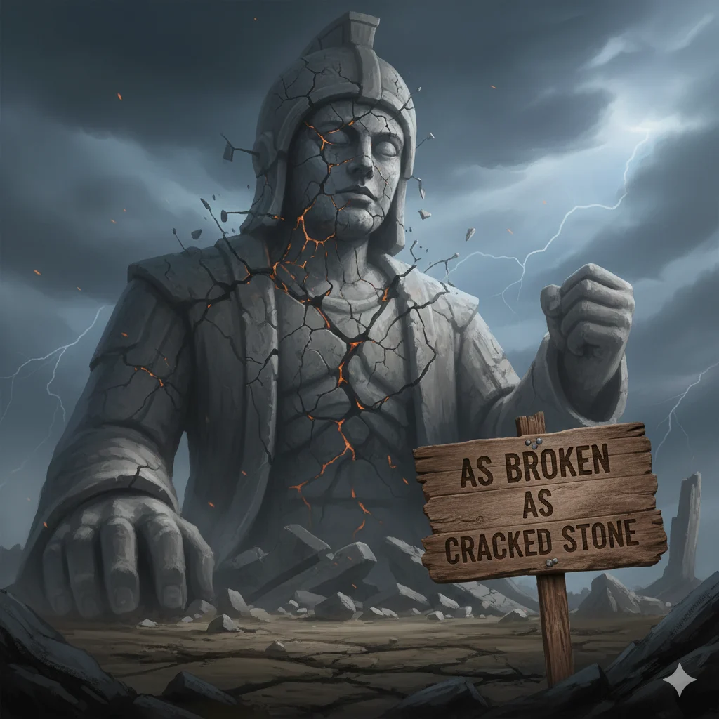 As Broken as Cracked Stone