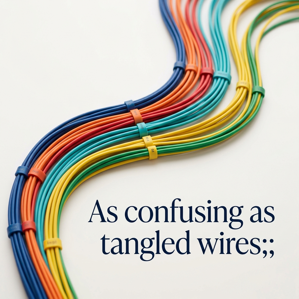 As confusing as tangled wires