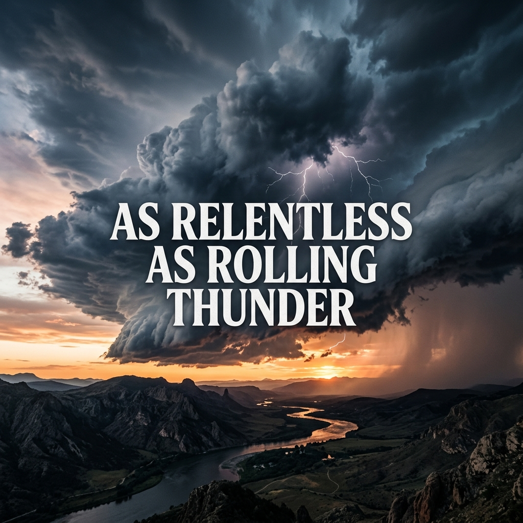 As relentless as rolling thunder