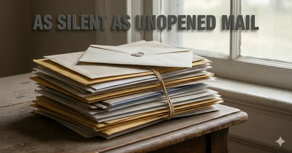 As silent as unopened mail 