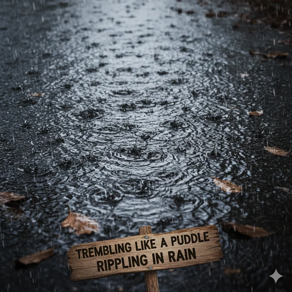 Trembling Like a Puddle Rippling in Rain