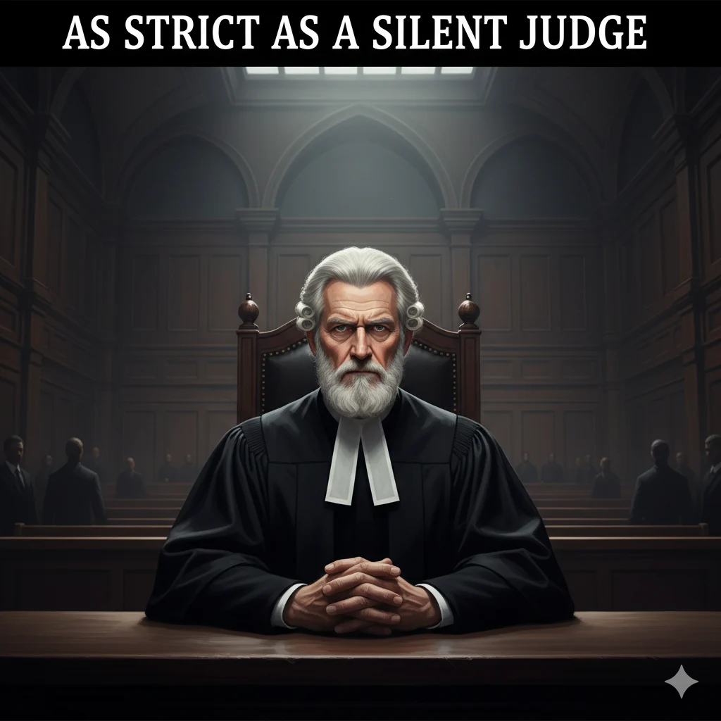 As strict as a silent judge