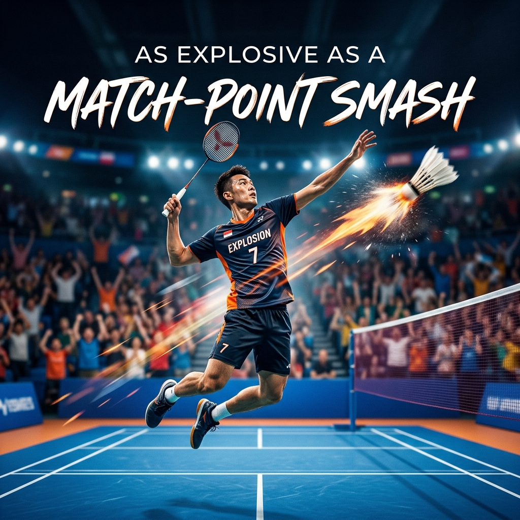As explosive as a match-point smash 