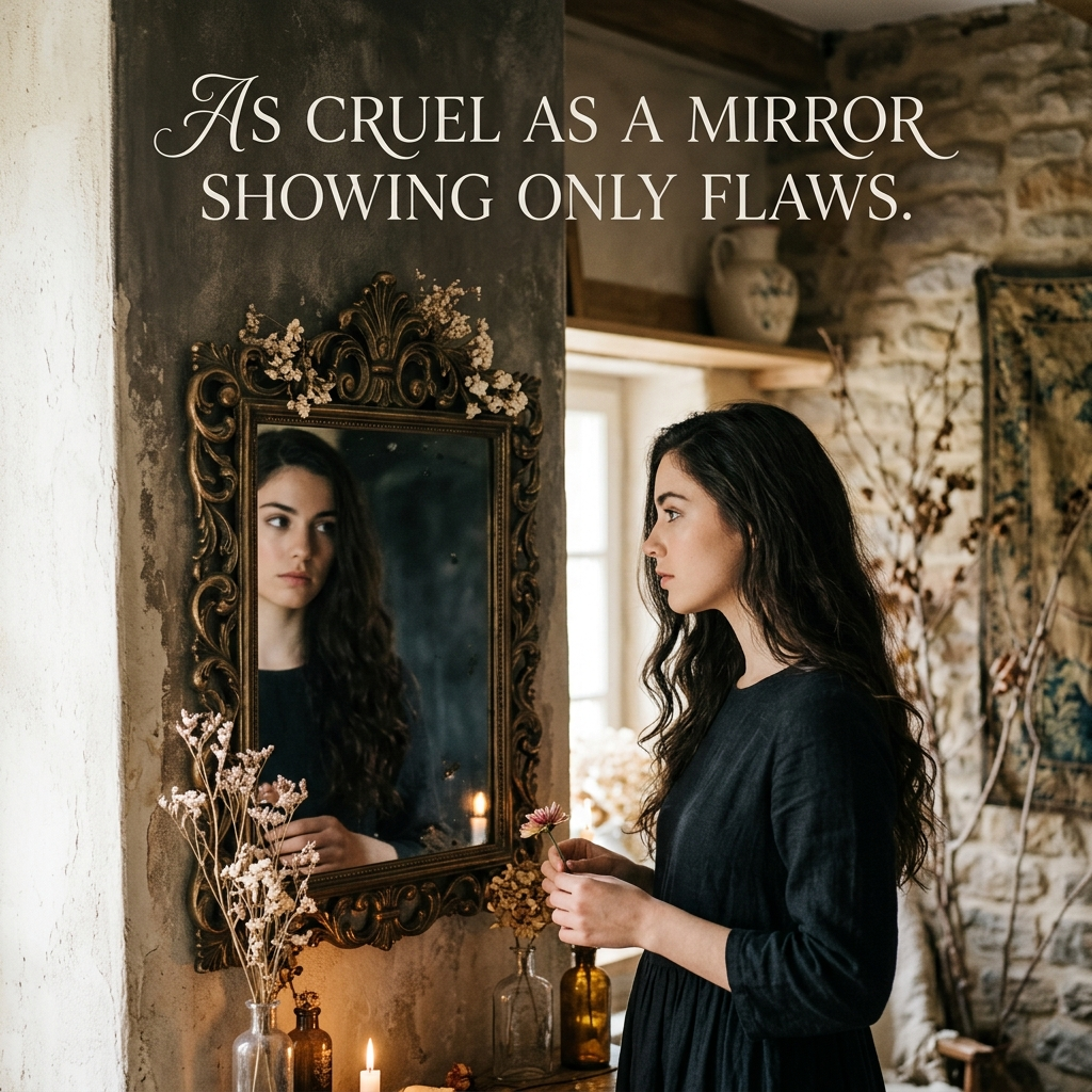 As cruel as a mirror showing only flaws