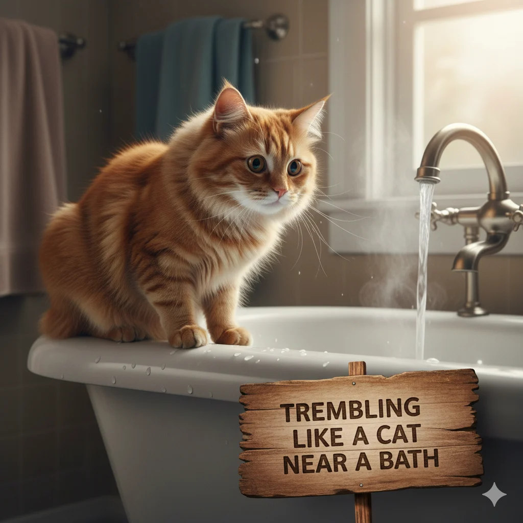 Trembling Like a Cat Near a Bath 