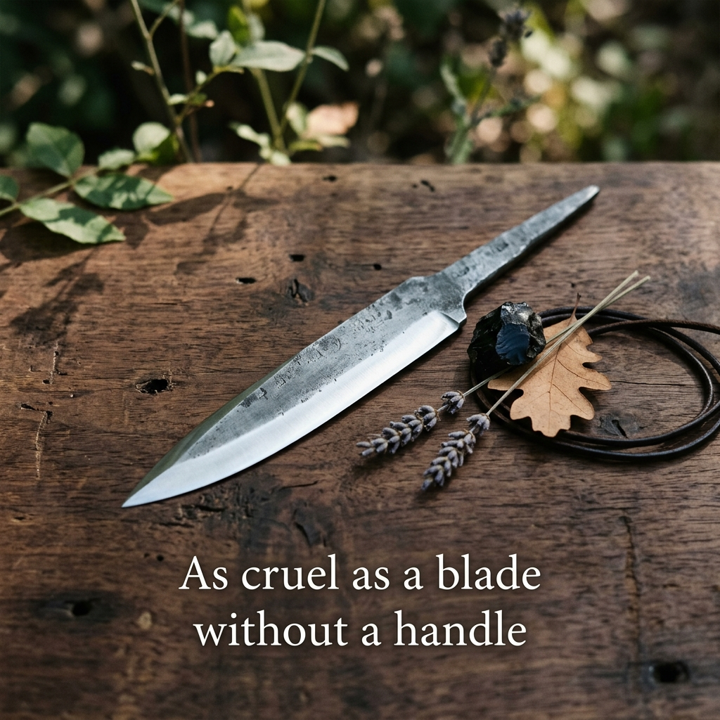 As cruel as a blade without a handle