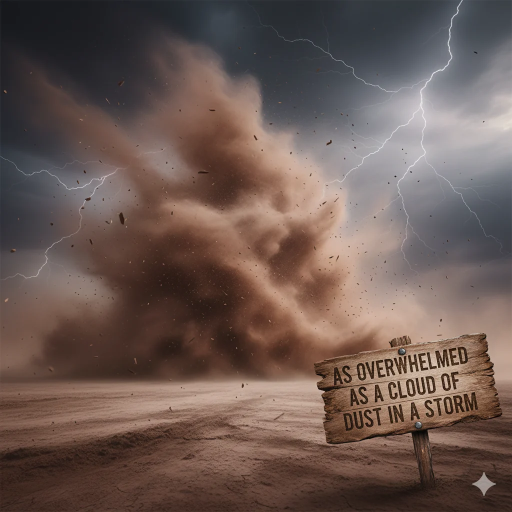 As Overwhelmed as a Cloud of Dust in a Storm 