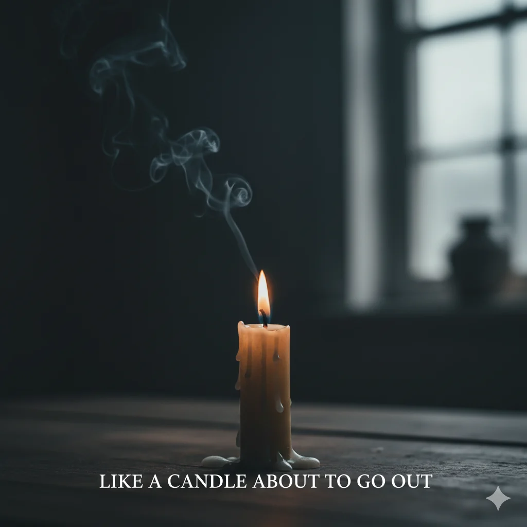 Like a candle about to go out