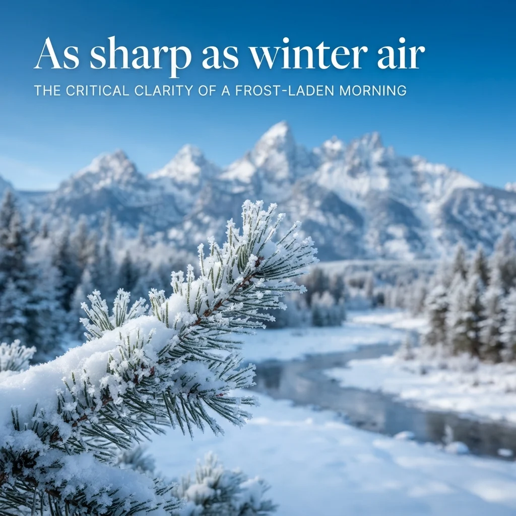 As sharp as winter air