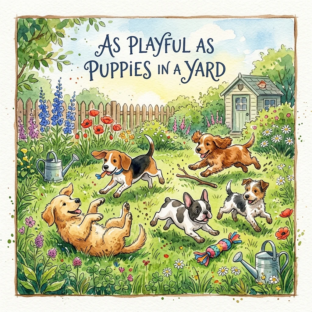 As playful as puppies in a yard