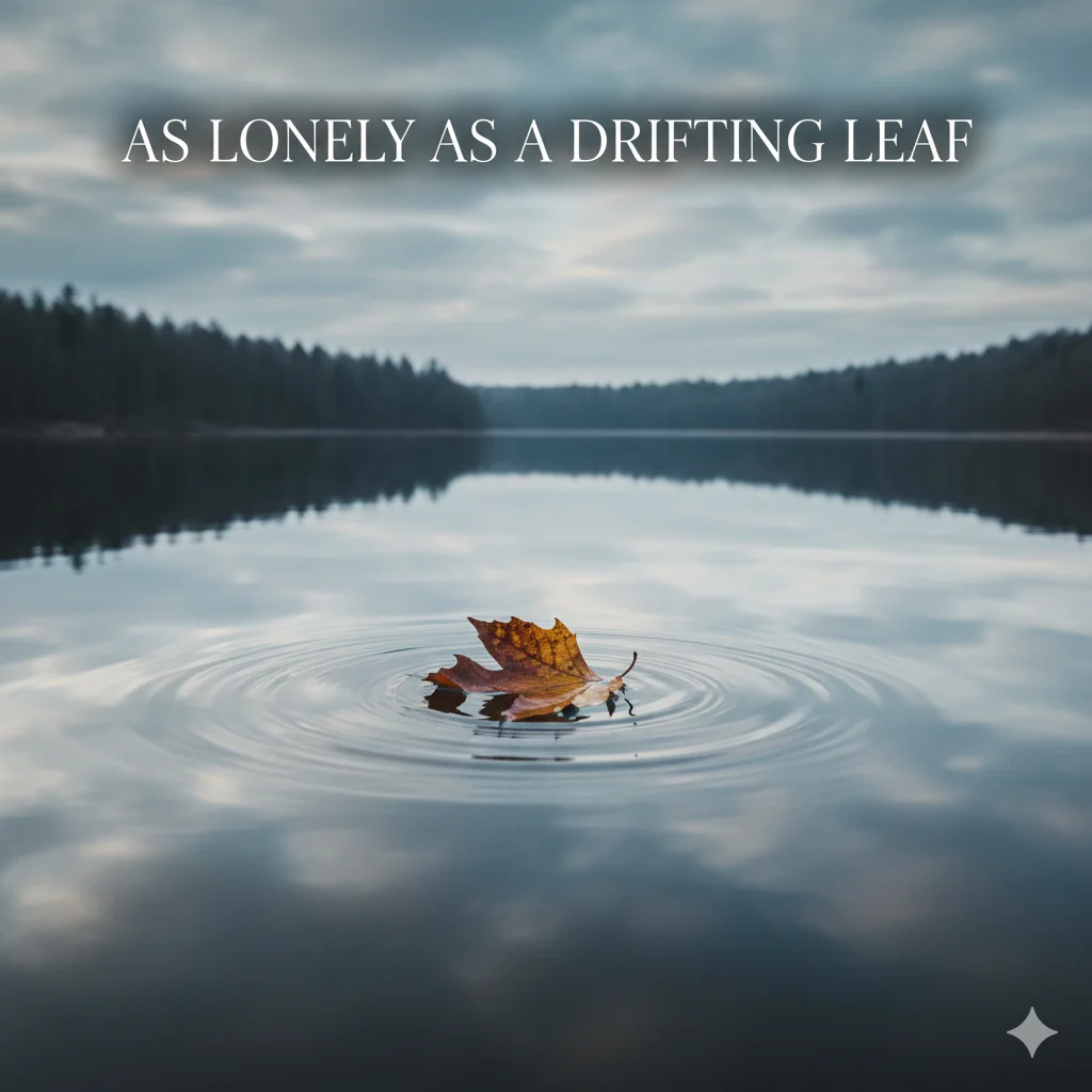 As lonely as a drifting leaf