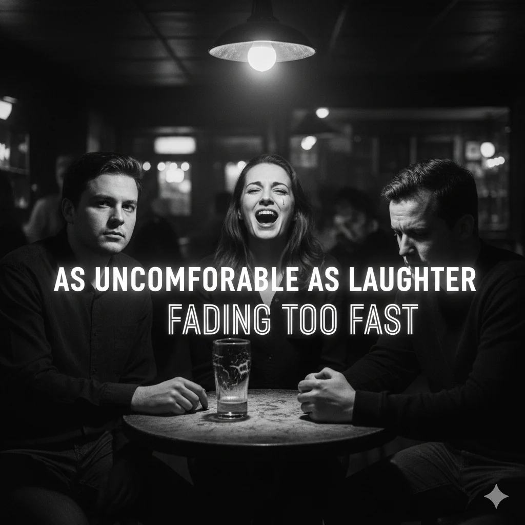  As uncomfortable as laughter fading too fast