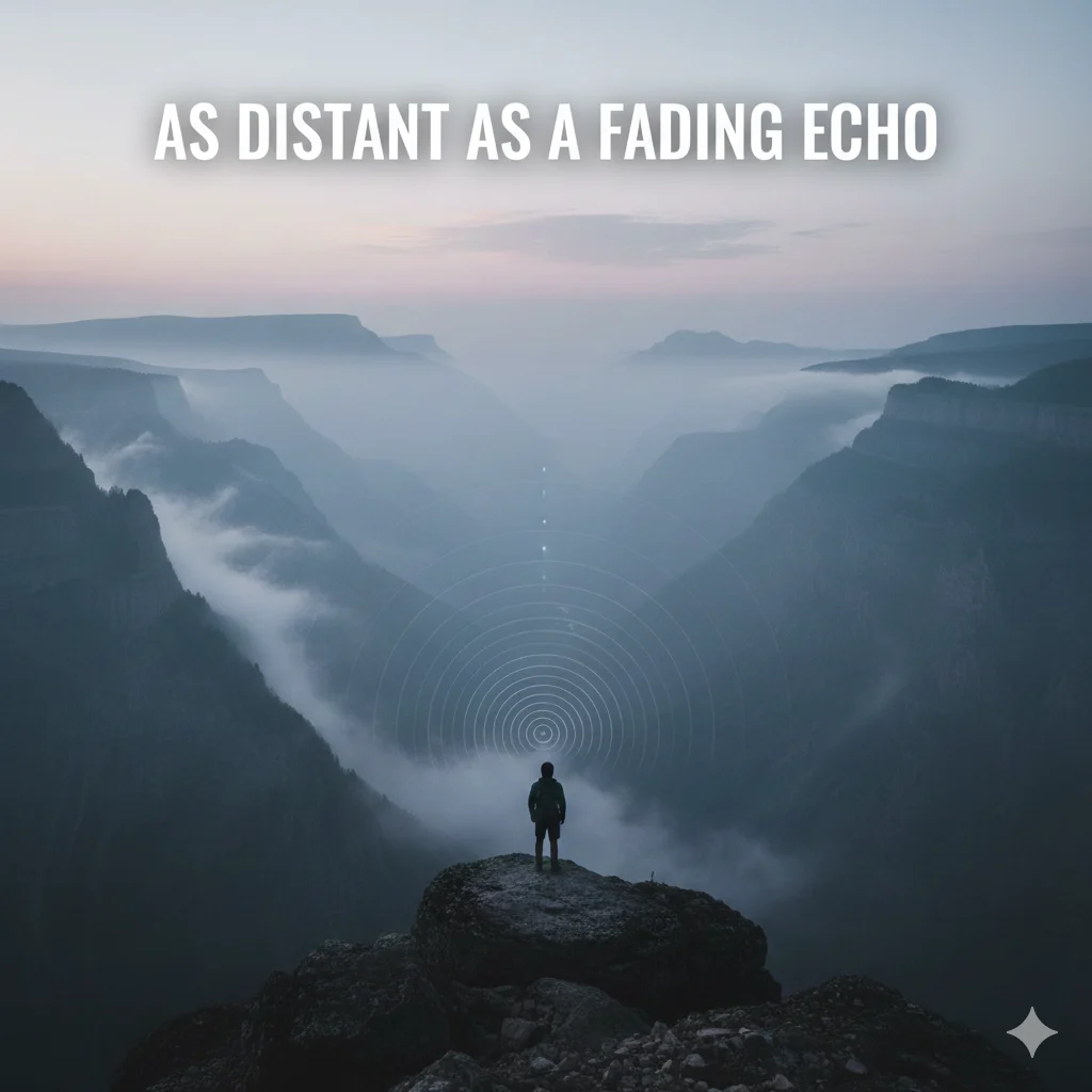 As distant as a fading echo