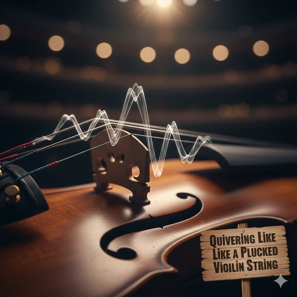 Quivering Like a Plucked Violin String