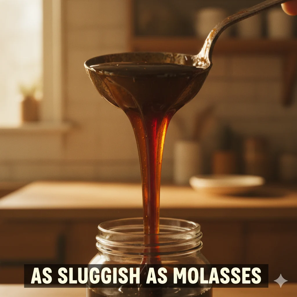 As sluggish as molasses 